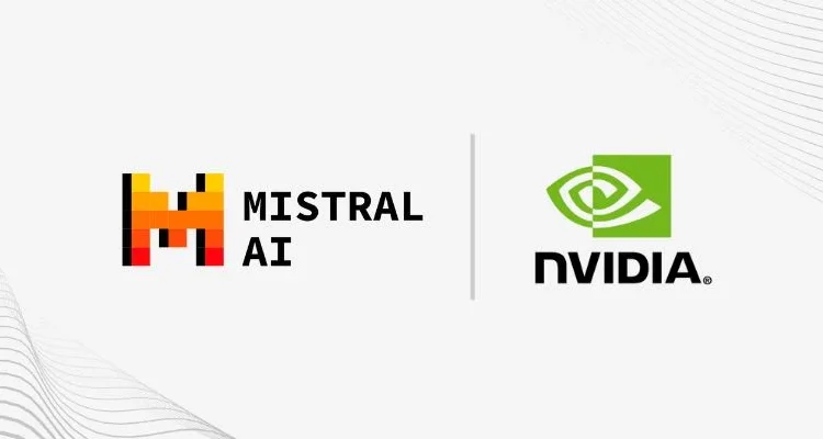 Les logos de Mistral AI et NVIDIA
