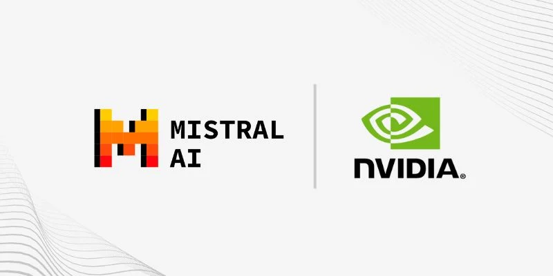 Les logos de Mistral AI et NVIDIA